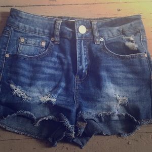 Distressed shorts